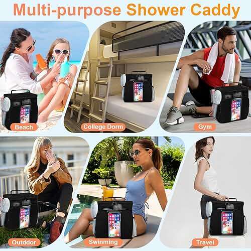 Dorm Room Essentials for Guys, Quick Dry Mesh Shower Caddy, Travel Toiletry Bag for Men and Women, Travel Cruise Ship Camping Essentials, Large Makeup Organizer for Full-Sized Toiletries Gifts for Men - Image 7