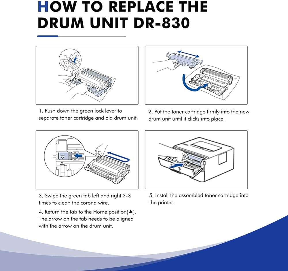 DR830 Drum Unit DR-830 Black 2-Pack Replacement for Brother DR830 DR 830 DR-830 HL-L2400D L2405W L2460DW L2460DWXL L2865DW L2480DW DCP-L2640DW MFC-L2807DW L2820DW L2820DWXL Printer (Not Toner) - Image 4