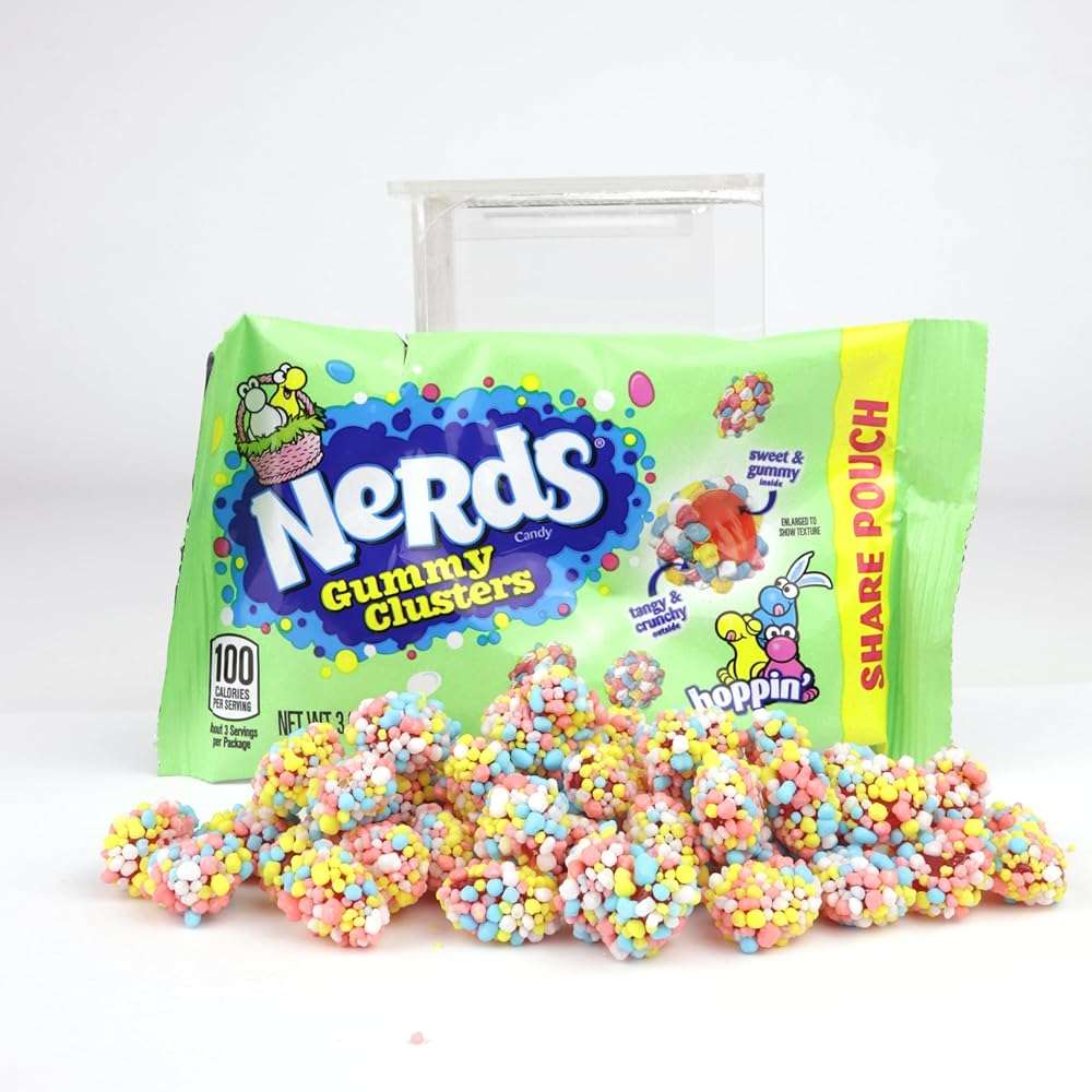 2025 Easter Nerd Gummy Clusters, Assorted Fruit Flavored Crunchy Chewy Candies, Basket Stuffer Treats, 3 Ounces (Pack of 2) - Image 5