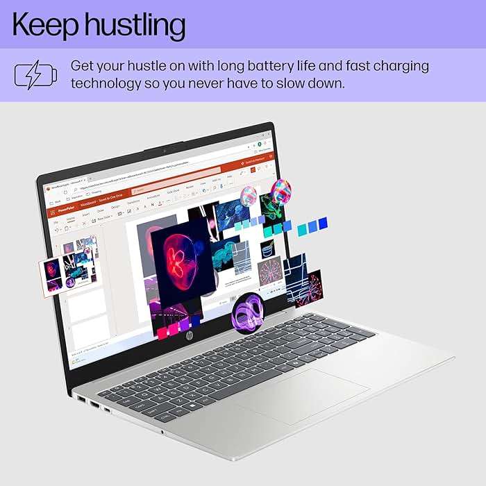HP 15.6 inch Laptop, HD Touchscreen Display, AMD Ryzen 3 7320U, 8 GB RAM, 128 GB SSD, AMD Radeon Graphics, Windows 11 Home in S Mode, Natural Silver, 15- fc0099nr - Image 4
