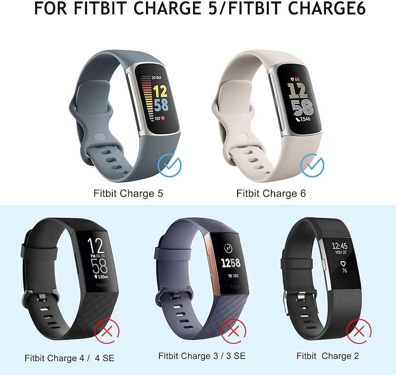 Vancle Band for Fitbit Charge 6 Bands/Fitbit Charge 5 Bands Women Men[8 PACK], Classic Soft Sport Straps Wristbands - Image 5