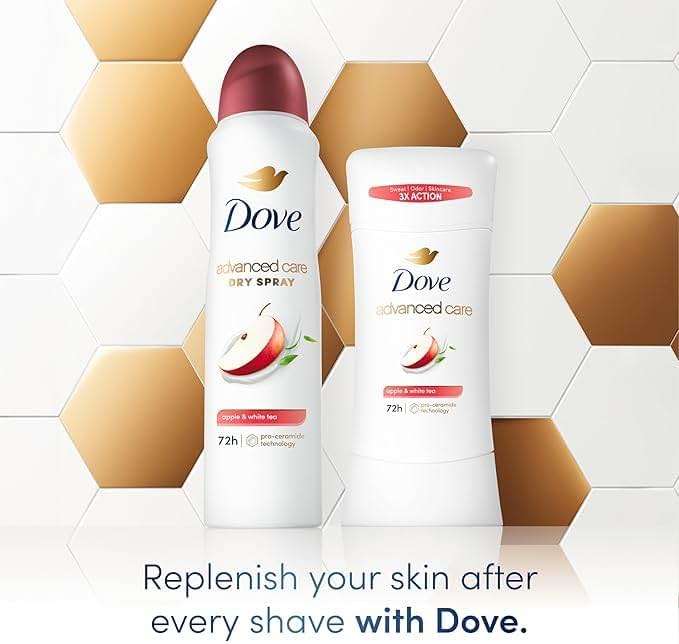 Dove Advanced Care Deodorant Stick Apple & White Tea with 72-hour Sweat & Odor Protection, 2.6 oz (Pack Of 3) - Image 4