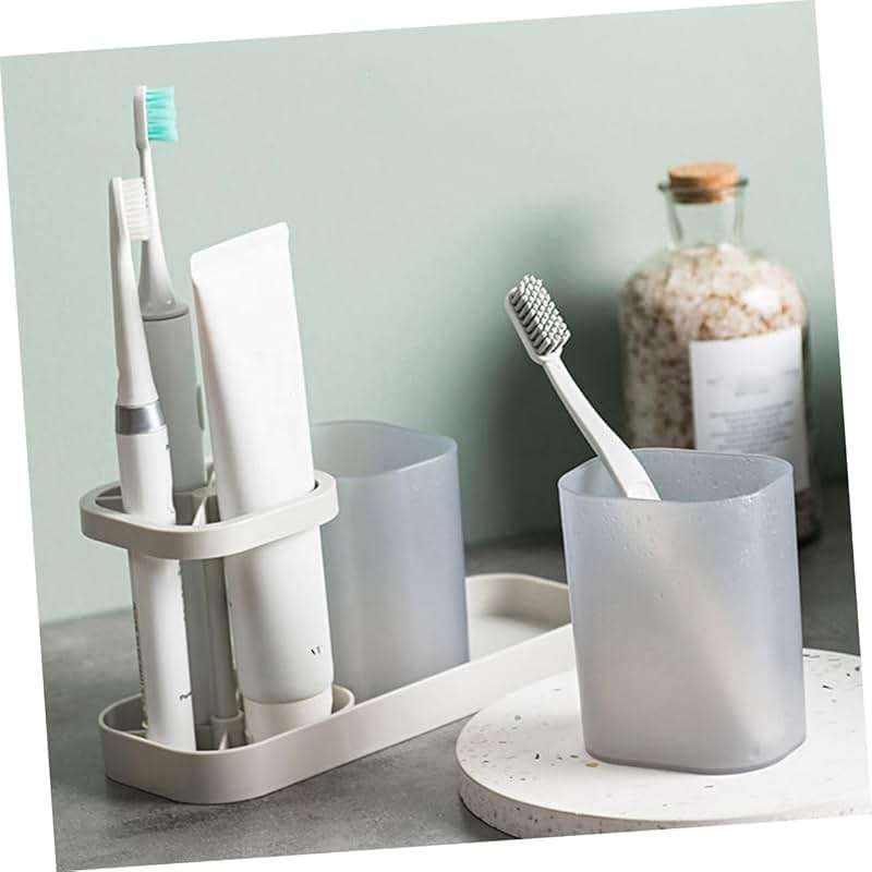 LIFKOME 1pc Storage Rack for Bathroom Supplies Toothbrush and Toiletry Holder Wash Cup Stand Easy to Clean and Store for and Hotels - Image 2