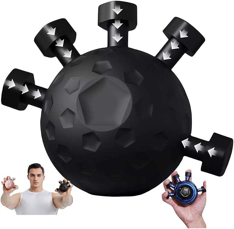 Glitzgrip Arm Builder 2025 New Hand Forearm Ball Strengthener and Finger Grip Exerciser Balls Wrist Strengthening Guitar Finger Gripper Strength Trainer Hand Squeezer Stretcher Extender Workout - Image 1