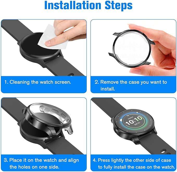 Fintie 3 Packs Screen Protector Case Compatible with Garmin Venu 3S (41mm), Soft TPU Plated Bumper Full Cover Protective Cases [Scratch-Proof] (Black/Silver/Clear) - Image 9