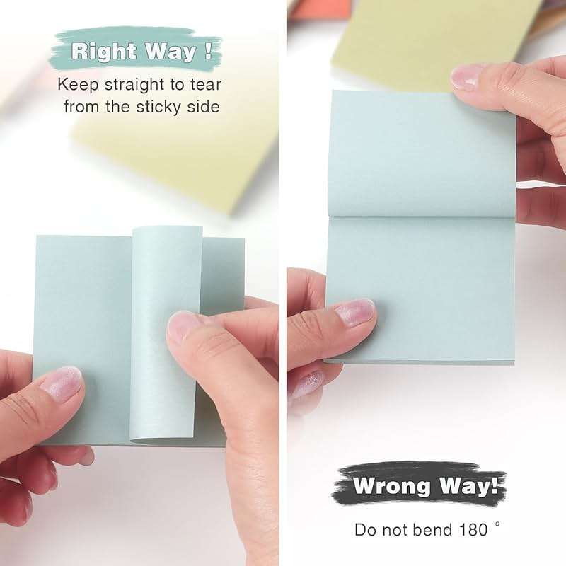 Osboo Sticky Notes 3x3 Inch, 12 Pack, 12 Assorted Vintage Color Self-Stick Notes Pads, 50 Sheets/Pad, Perfect for Office, School, and Home Organization - Image 4