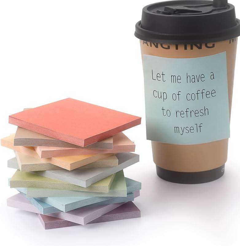 Osboo Sticky Notes 3x3 Inch, 12 Pack, 12 Assorted Vintage Color Self-Stick Notes Pads, 50 Sheets/Pad, Perfect for Office, School, and Home Organization - Image 7