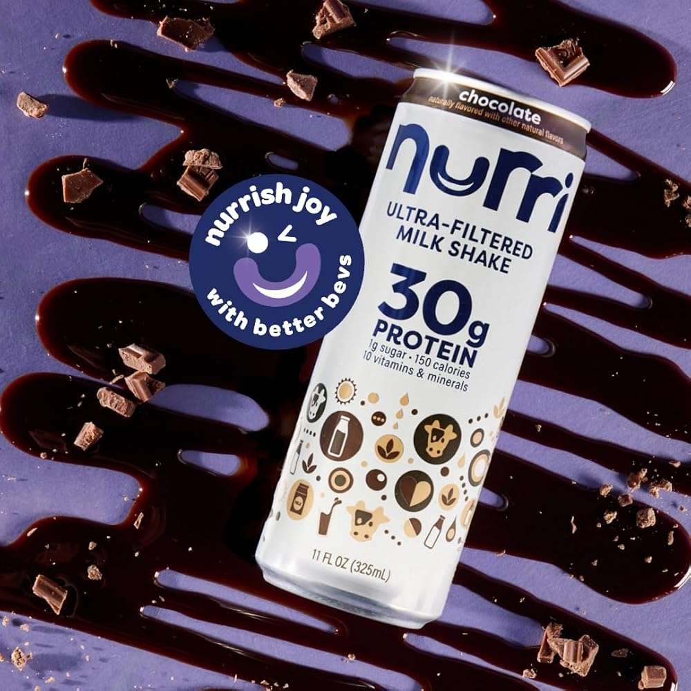 Nurri - 30g Protein Ultra Filtered Milk Shake – Chocolate - Lactose Free, Low Sugar, 150 Calories, 10 Vitamins and Minerals - 11 fl oz, 12 Cans - Image 7