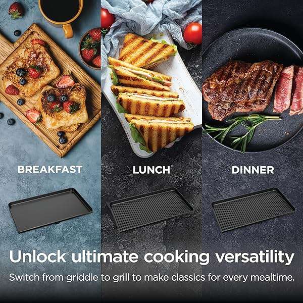 Ninja Sizzle Pro XL 20-Inch Indoor Griddle + Grill, Detachable Ventilated Lid, Grease Control, Ceramic Nonstick Plates, Even Edge Cooking, Extra Large Capacity, Versatile, Silver, GX101 - Image 11