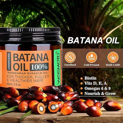 WEEMOTD Unrefined Batana Oil for Hair Growth, Dr. Sebi Raw Batana Oil from Honduras, Hair Mask Hair Growth Oil with Organic and Natural Ingredients (2 fl oz, Espresso Coffee) - Image 3