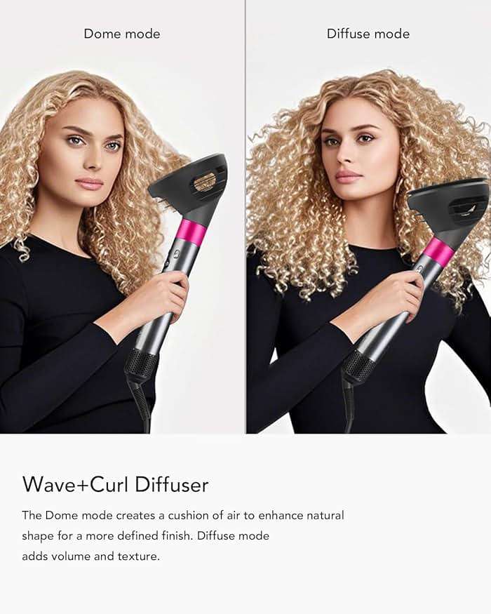 Wave+Curl Diffuser for Dyson Airwrap Styler, Upgraded Diffuser Nozzle Attachment for Dyson Airwrap HS01 HS05 HS08 for Wavy Curly or Coily Hair Type - Image 2