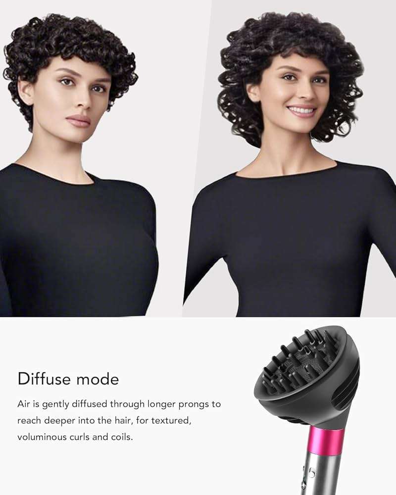 Wave+Curl Diffuser for Dyson Airwrap Styler, Upgraded Diffuser Nozzle Attachment for Dyson Airwrap HS01 HS05 HS08 for Wavy Curly or Coily Hair Type - Image 3