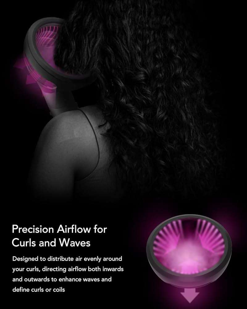 Wave+Curl Diffuser for Dyson Airwrap Styler, Upgraded Diffuser Nozzle Attachment for Dyson Airwrap HS01 HS05 HS08 for Wavy Curly or Coily Hair Type - Image 7