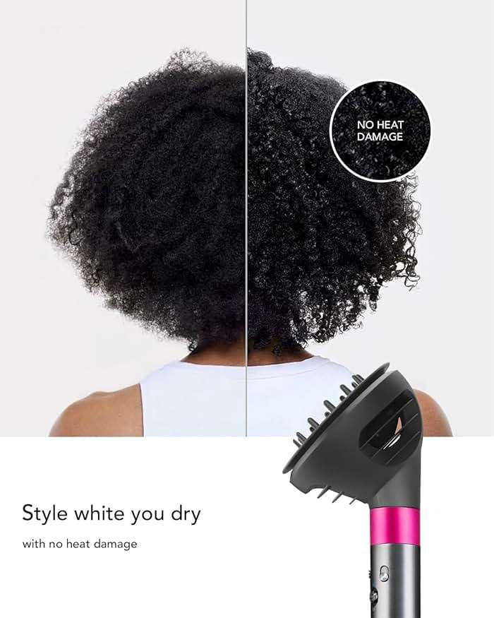 Wave+Curl Diffuser for Dyson Airwrap Styler, Upgraded Diffuser Nozzle Attachment for Dyson Airwrap HS01 HS05 HS08 for Wavy Curly or Coily Hair Type - Image 8