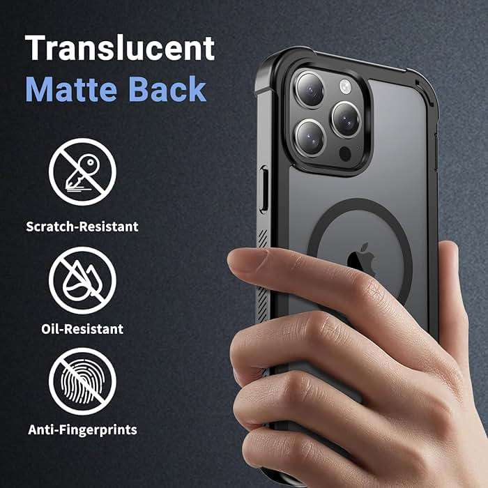 jaroco Magnetic for iPhone 13 Pro Max Case, [Compatible with MagSafe][Military Grade Drop Protection][Heavy Duty Protection][Non-Slip][Shockproof] 2-Layer Durable Bumper Phone Case 6.7''-Black - Image 5