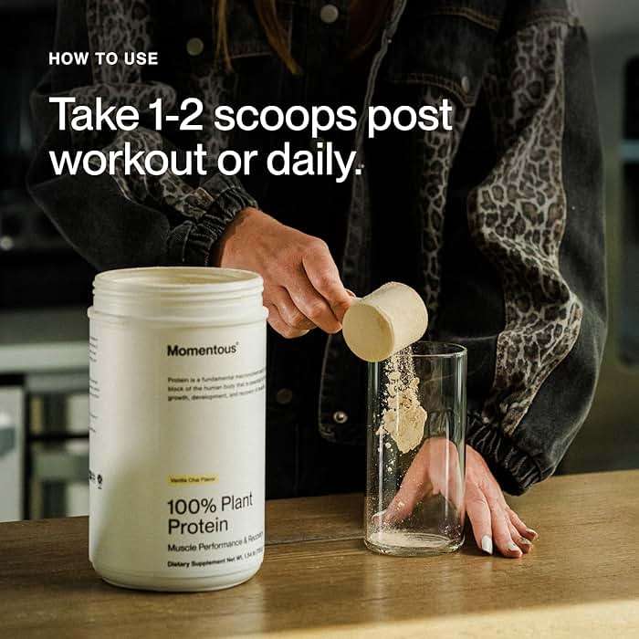 Momentous Vegan Protein Powder - 20 g Plant-Based Protein - NSF Certified for Sport - Gluten-Free - Non-GMO - 22 Servings for Essential Everyday Use - Vanilla Spice - Image 6