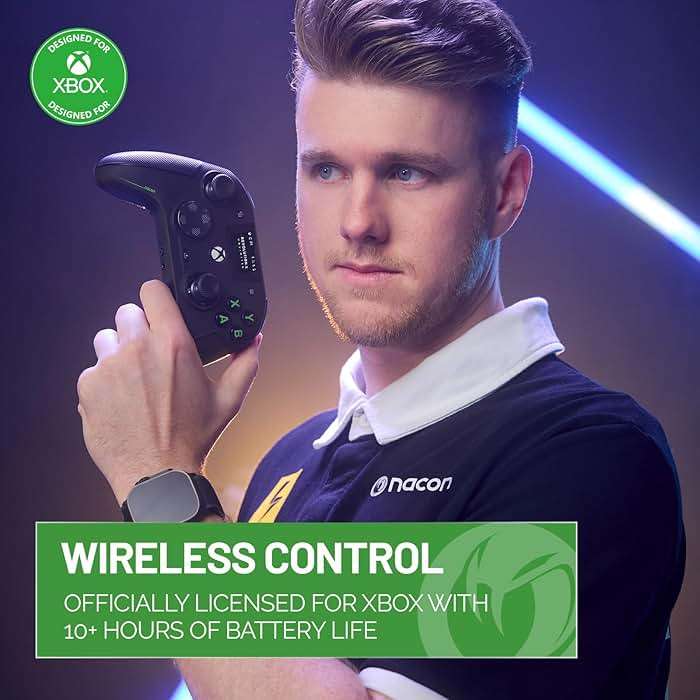 NACON Revolution X Unlimited Advanced Precision Controller Officially Licensed for XBOX Series X | S, XBOX One, Windows 10/11 PC & Android - Wired and Wireless - Charging Station - Image 2