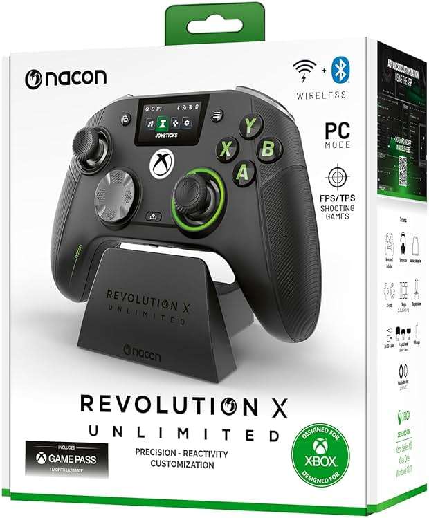 NACON Revolution X Unlimited Advanced Precision Controller Officially Licensed for XBOX Series X | S, XBOX One, Windows 10/11 PC & Android - Wired and Wireless - Charging Station - Image 12