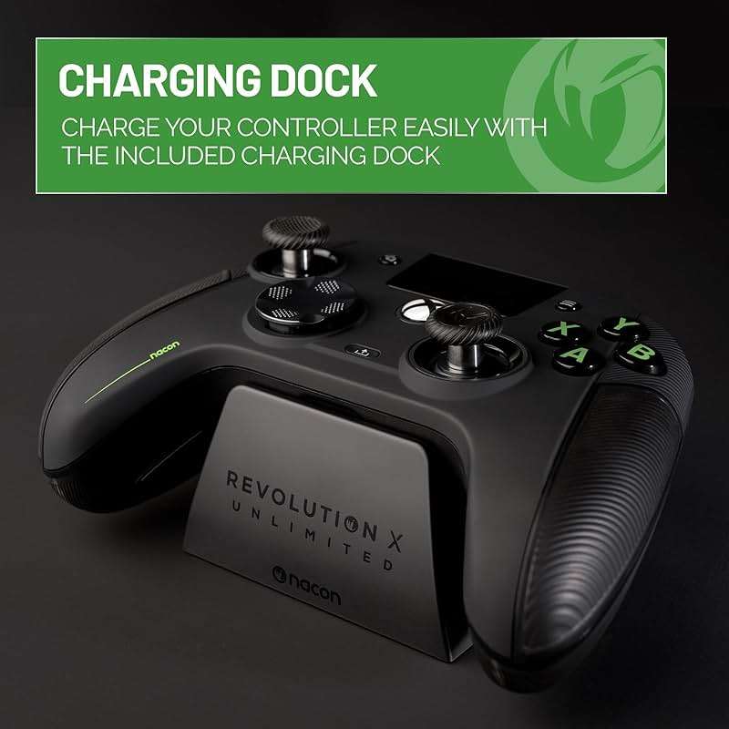 NACON Revolution X Unlimited Advanced Precision Controller Officially Licensed for XBOX Series X | S, XBOX One, Windows 10/11 PC & Android - Wired and Wireless - Charging Station - Image 10
