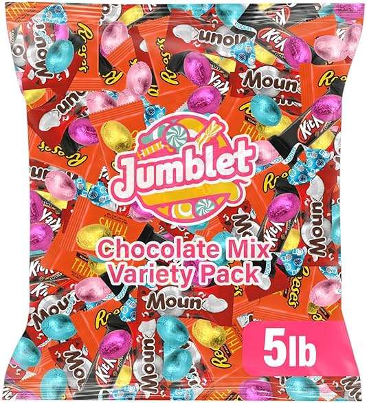 Chocolate Assorted Bulk Candy Variety Pack 5lb - Mini Chocolate Bars, Milk & Dark Chocolate Mix - Individually Wrapped Bulk Candy for Office Snacks, Party Favors and Treat Bags - Image 1