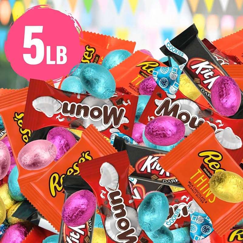 Chocolate Assorted Bulk Candy Variety Pack 5lb - Mini Chocolate Bars, Milk & Dark Chocolate Mix - Individually Wrapped Bulk Candy for Office Snacks, Party Favors and Treat Bags - Image 2