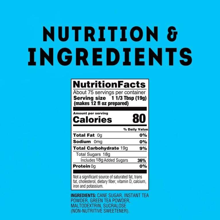 Lipton Southern Sweet Reduced Sugar Iced Tea Mix 28 Quart 2-Pack - Instant Tea Powder with Black Tea and Lemon Flavor, 25% Less Sugar per Serving, Kosher Certified OU - Image 2