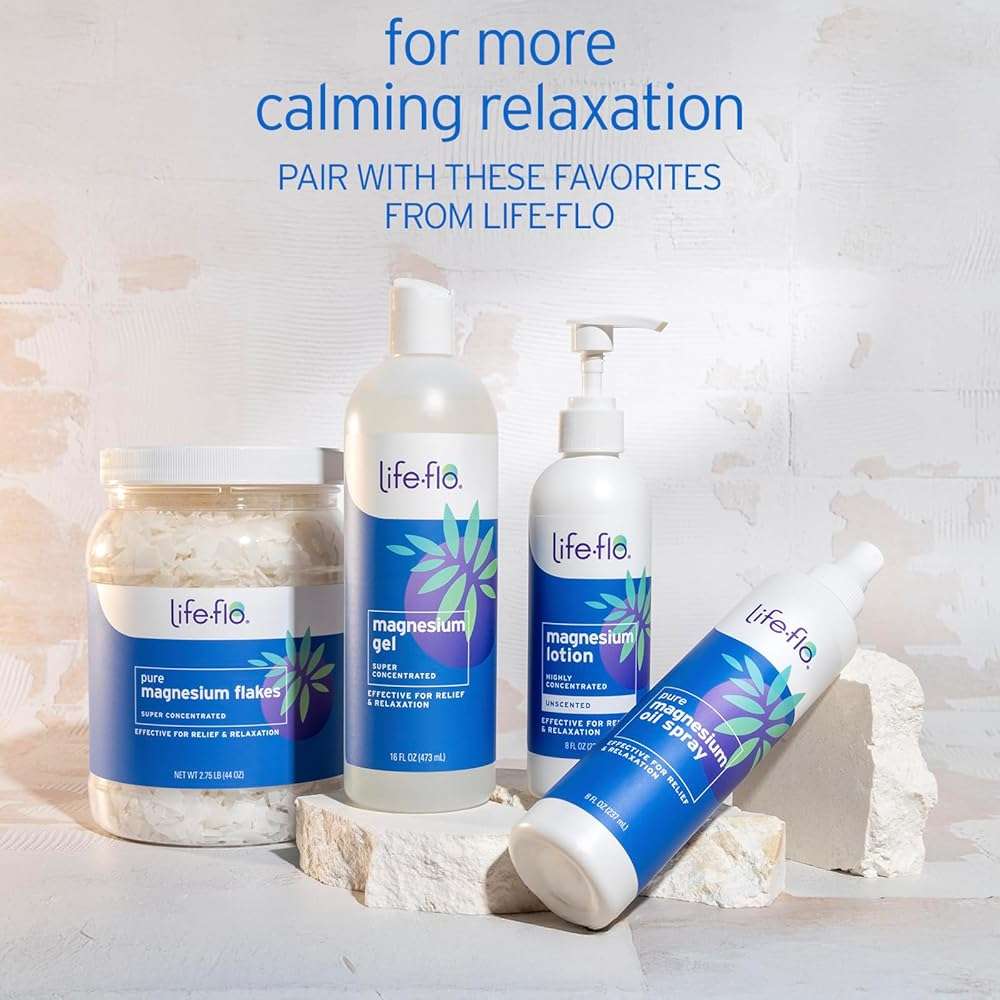 LIFE-FLO Magnesium Lotion and Pure Magnesium Oil Spray Bundle - with Magnesium Chloride from The Zechstein Seabed - 100% Magnesium Oil for Feet and Body and Unscented Lotion, 8 Oz Pack of 2, Unscented - Image 7