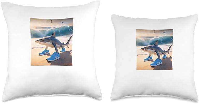 Tralalero Tralala Funny Gen Alpha Shark Meme Throw Pillow - Image 3