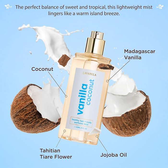 Lavanila Vanilla Coconut Hair & Body Mist for Women, 5 Oz – Tropical Vanilla Body Spray, Hair Perfume & Fragrance with Madagascar Vanilla – Lightweight Women’s Fragrance for Hair & Skin - Image 3