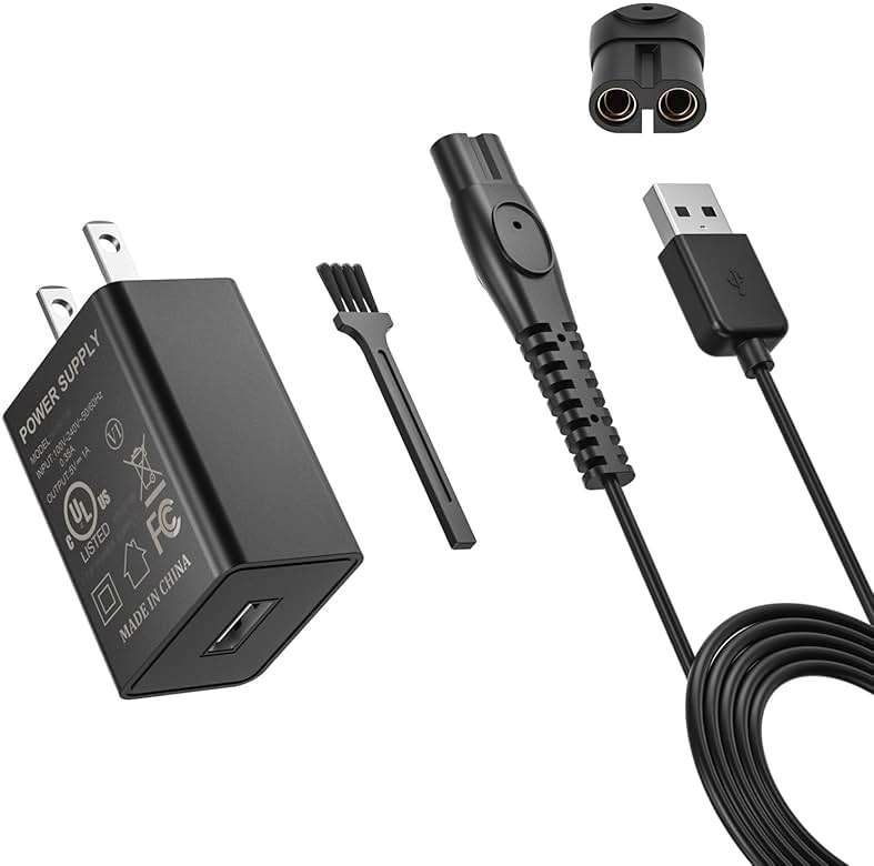 Xxszhy 5V Fast Charger Fit for Philips Norelco One Blade QP2724 QP2834 QP1324 QP4631 QP6542 QP6552 QP4530 QP1924 MG7910 MG5910 MG9510 MG9525 Fit for Phillips One Blade Trimmer Electric Shaver Razor - Image 1