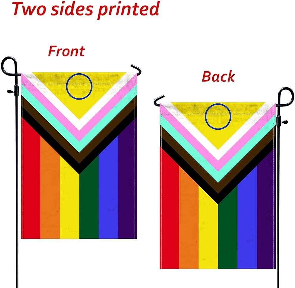 Premium New Intersex Progress Pride Garden Flag 12x18 Double Sided-Small Mini Progressive Gay Pride Rainbow Yard Lawn Flag Outdoor Yard Decorative Banner - Image 4