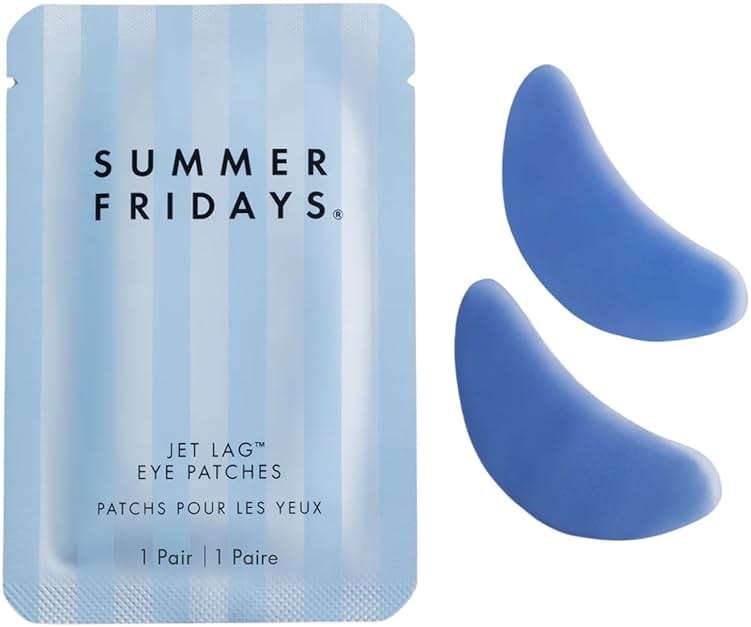 Summer Fridays Jet Lag Hydrating Eye Patches - De-puffing Hydrogel Under Eye Masks with Hyaluronic Acid, Caffeine + Peptides - Soothing + Refreshing At-Home + Travel Skin Care (6 Pairs) - Image 1