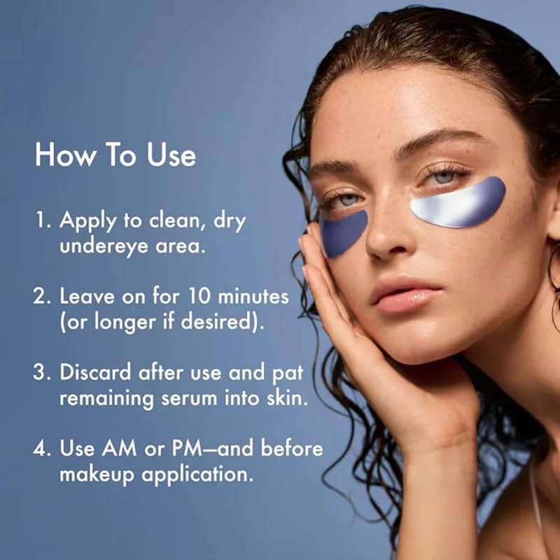 Summer Fridays Jet Lag Hydrating Eye Patches - De-puffing Hydrogel Under Eye Masks with Hyaluronic Acid, Caffeine + Peptides - Soothing + Refreshing At-Home + Travel Skin Care (6 Pairs) - Image 3