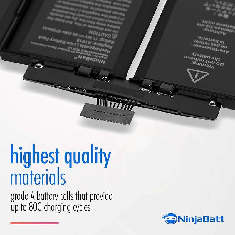 NinjaBatt Battery Replacement A1618 A1398 for Apple MacBook Pro Retina 15"" [Mid 2015 Year ONLY] – Long Lasting [11.36V/99.5Wh] - Image 3