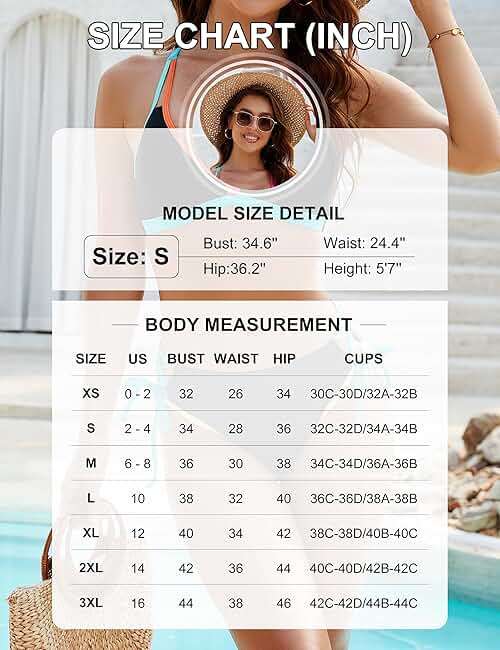 Blooming Jelly Women's Bikini Set Two Piece Swimsuit Triangle Top String Mid Rise Bottom Cheeky Bathing Suit - Image 6