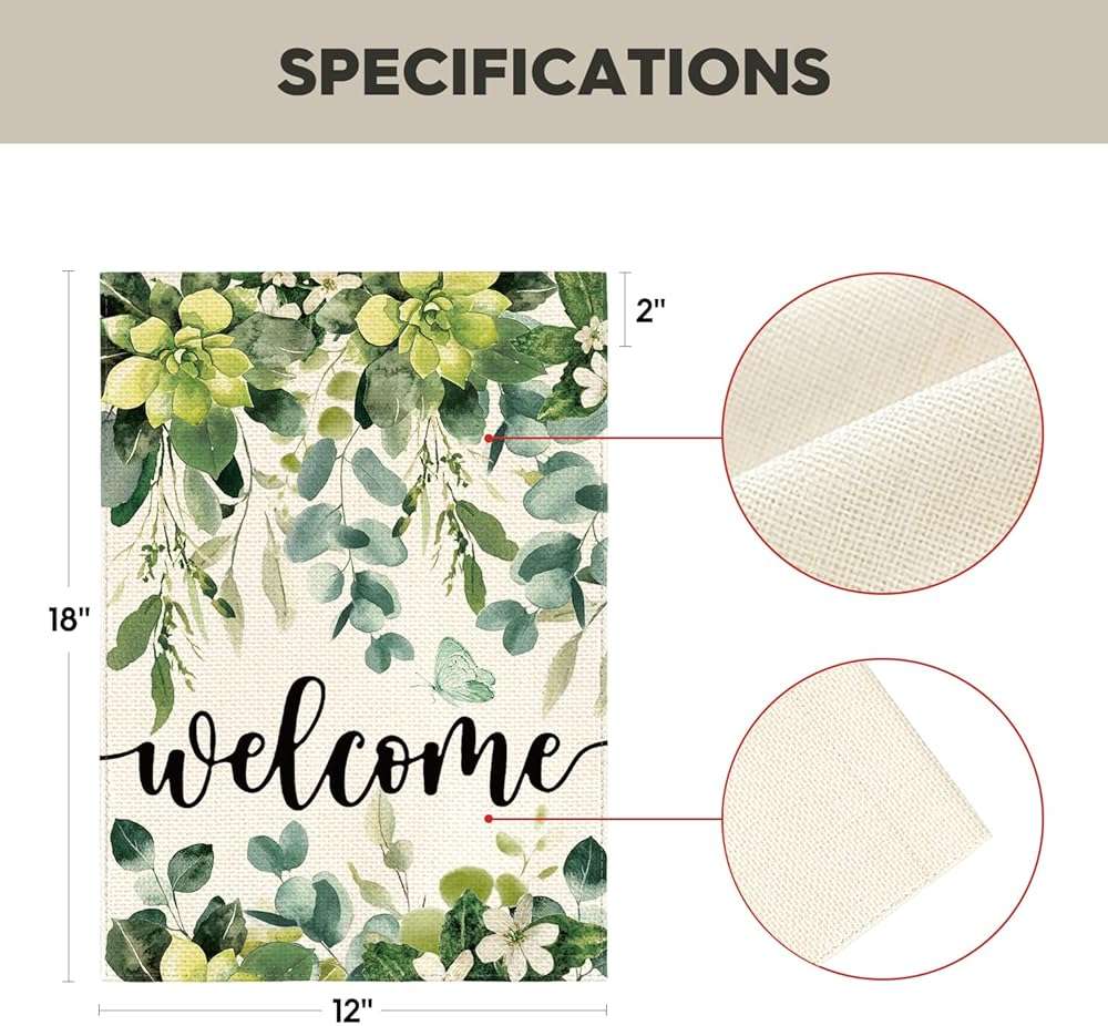 AVOIN colorlife Set of 12 Seasonal Holiday Garden Flag 12x18 Inch Double Sided Outside, Welcome Farmhouse Yard Outdoor Flag - Image 5