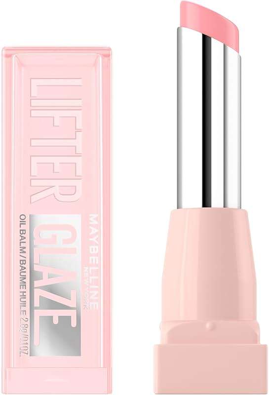MAYBELLINE Lifter Glaze Oil Balm with Hyaluronic Acid and Hydrating Oil Blend, Lip Balm with 24HRs of Smooth, Moisturizing Shine, Pink Drip (Sheer Baby Pink) - Image 1
