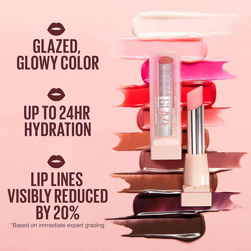MAYBELLINE Lifter Glaze Oil Balm with Hyaluronic Acid and Hydrating Oil Blend, Lip Balm with 24HRs of Smooth, Moisturizing Shine, Pink Drip (Sheer Baby Pink) - Image 3