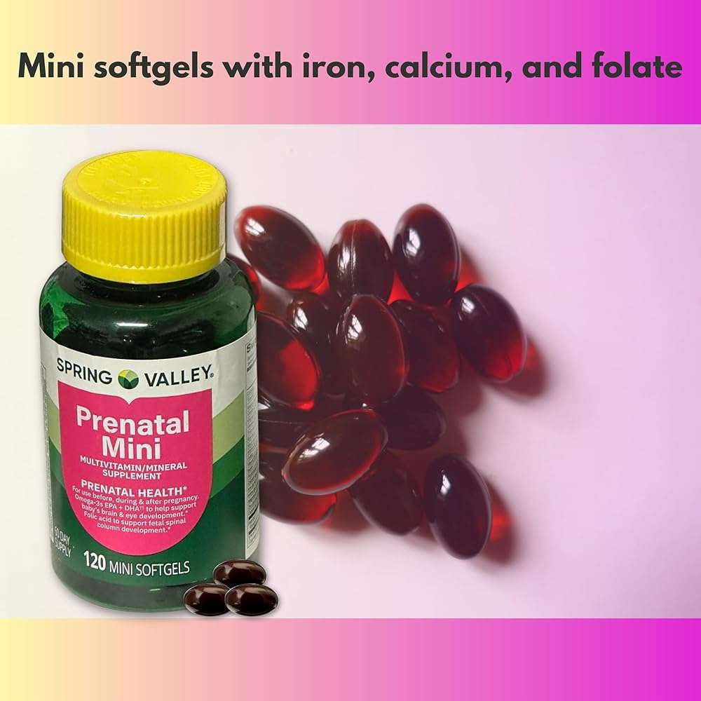 Prenatal Vitamins for Women- 120 Mini Softgels Multivitamin/Multimineral (Pack of 1), Boxed by Fusion Shop Store - Image 9