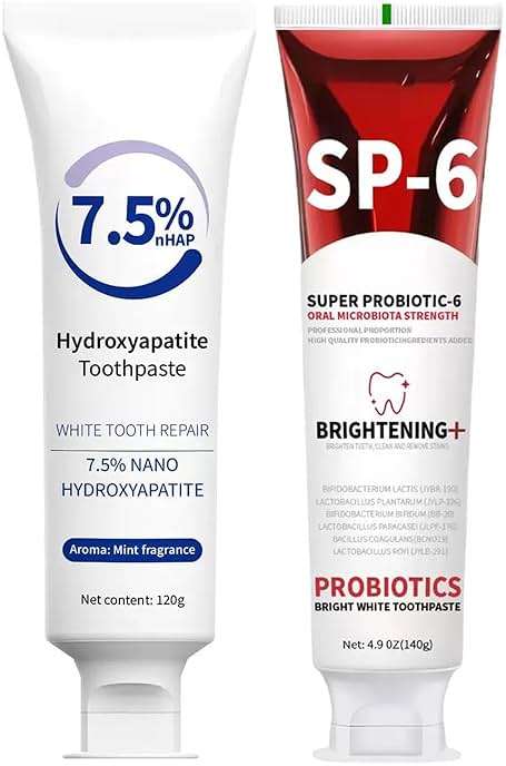 Hydroxyapatite Toothpaste SP-6 Probiotic Toothpaste Set for Enamel Protection and Tooth Strengthening Fresh Breath Gum Health Fluoride-Free whitening toothpasteToothpaste for Sensitive Teeth - Image 1