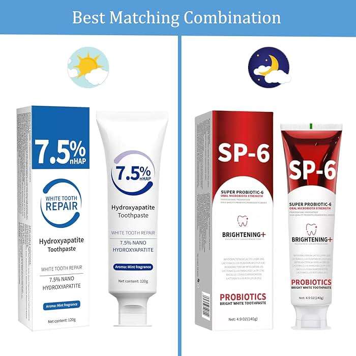 Hydroxyapatite Toothpaste SP-6 Probiotic Toothpaste Set for Enamel Protection and Tooth Strengthening Fresh Breath Gum Health Fluoride-Free whitening toothpasteToothpaste for Sensitive Teeth - Image 5