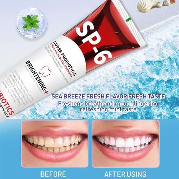 Hydroxyapatite Toothpaste SP-6 Probiotic Toothpaste Set for Enamel Protection and Tooth Strengthening Fresh Breath Gum Health Fluoride-Free whitening toothpasteToothpaste for Sensitive Teeth - Image 6