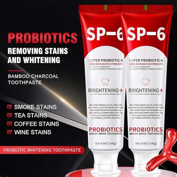 Hydroxyapatite Toothpaste SP-6 Probiotic Toothpaste Set for Enamel Protection and Tooth Strengthening Fresh Breath Gum Health Fluoride-Free whitening toothpasteToothpaste for Sensitive Teeth - Image 8
