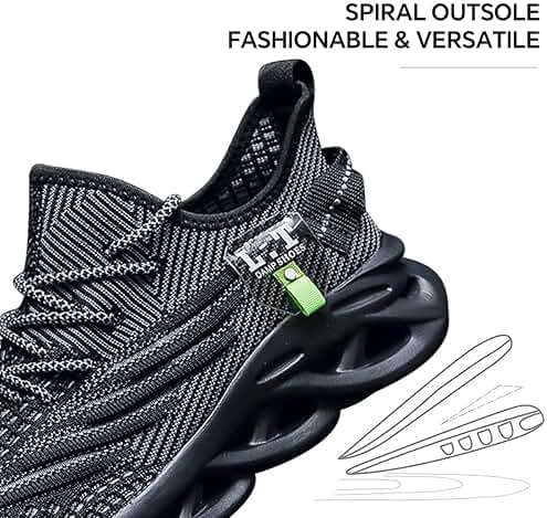 MGBDSZ Mens Running Shoes Gym Slip on Sneakers Non Slip Walking Tennis Sports Work Athletic Workout Casual Lightweight Breathable Fashion - Image 3