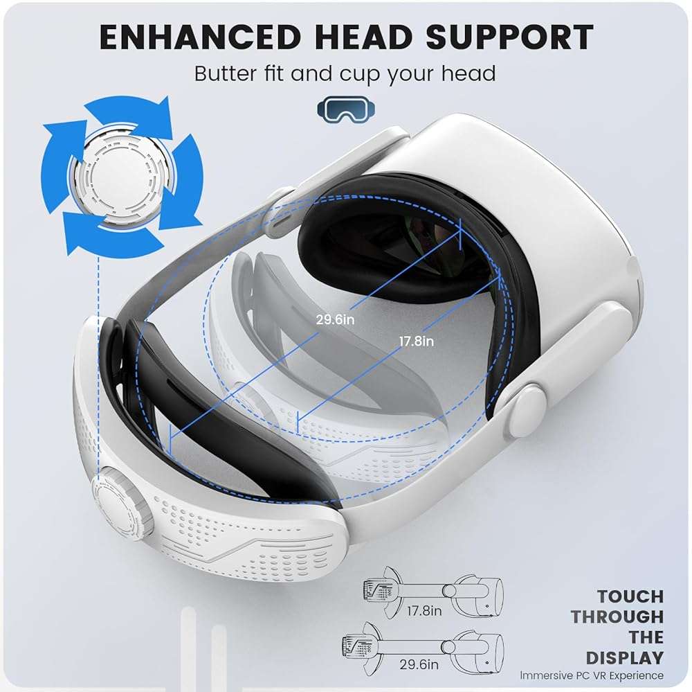 VZNEK Comfort Head Strap for Meta Quest 2,Elite Strap Replacement with Enhanced Comfort Support, VR Gaming Immersion Accessories (for Quest 2) - Image 4
