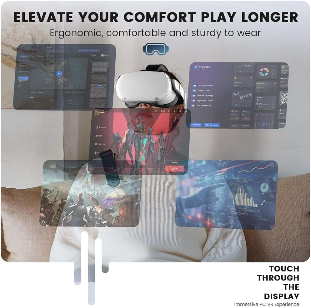 VZNEK Comfort Head Strap for Meta Quest 2,Elite Strap Replacement with Enhanced Comfort Support, VR Gaming Immersion Accessories (for Quest 2) - Image 5