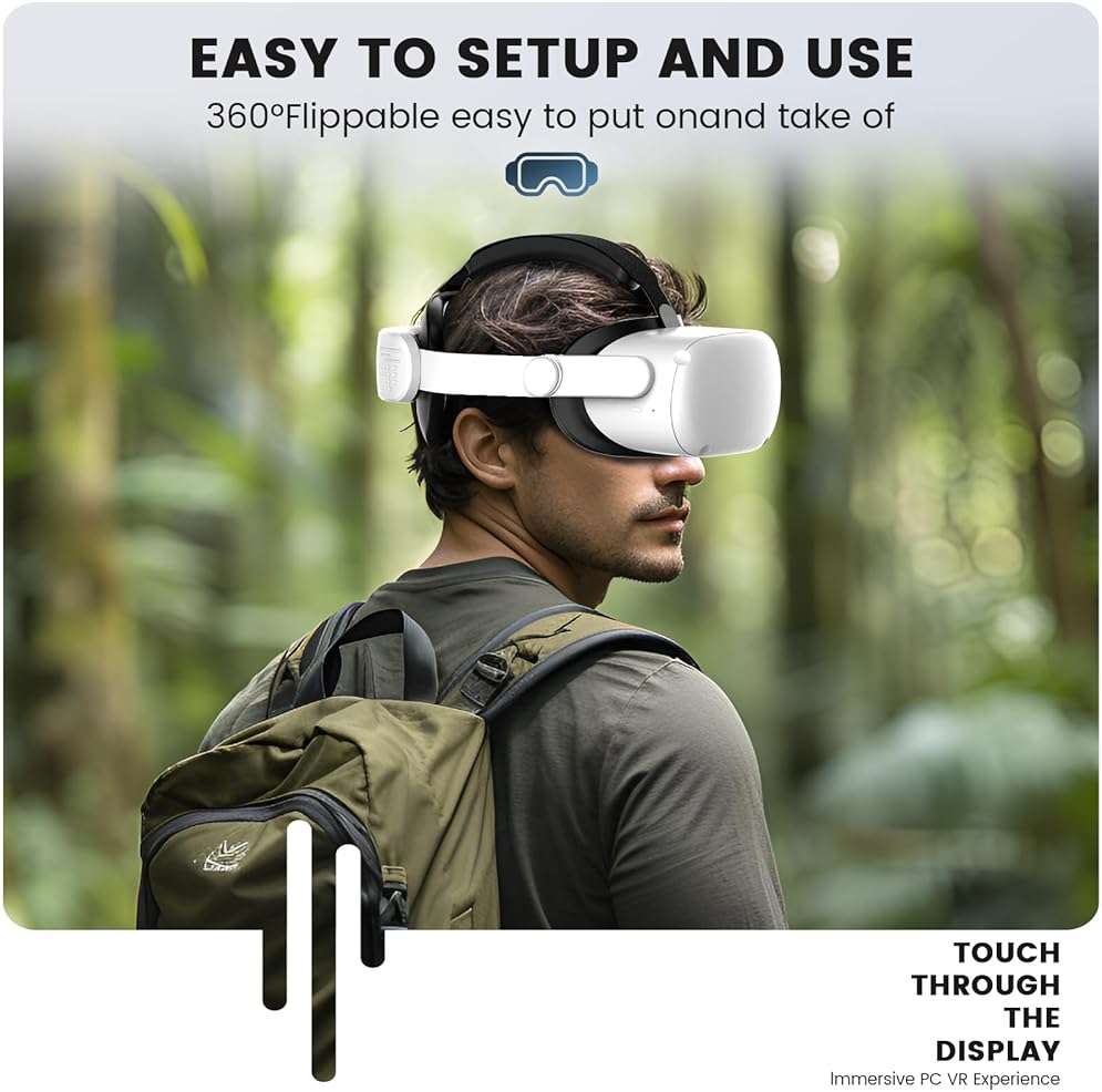 VZNEK Comfort Head Strap for Meta Quest 2,Elite Strap Replacement with Enhanced Comfort Support, VR Gaming Immersion Accessories (for Quest 2) - Image 9