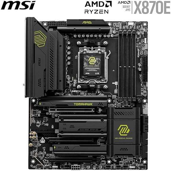 Micro Center AMD Ryzen 9 9900X CPU Processor with MSI MAG X870E Tomahawk WiFi ATX Motherboard (DDR5, PCIe 5.0 x16, M.2 Gen5, Wi-Fi 7, 5G LAN) - Image 6