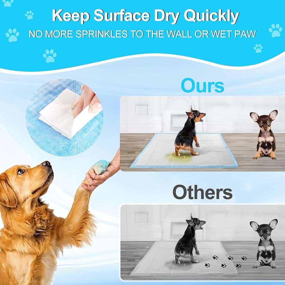 Pee Pads for Dogs 36"x48" 40 Count, Puppy Pads Extra Large, Disposable Thicken Pet Training Pads for Cats Doggie Rabbits, Incontinence Underpads Ultra Absorbent & Quick-Dry, Leakproof Potty Pads - Image 6