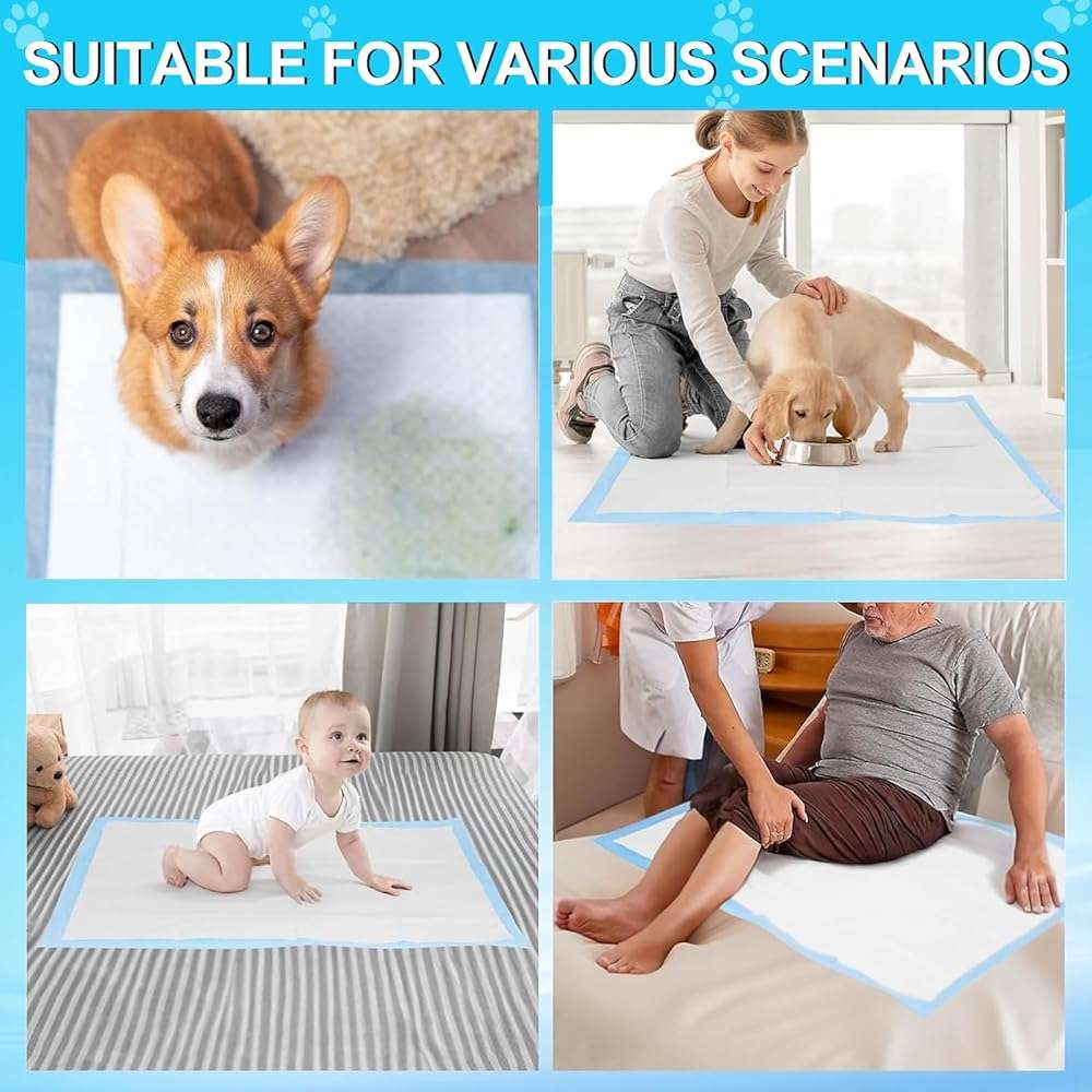 Pee Pads for Dogs 36"x48" 40 Count, Puppy Pads Extra Large, Disposable Thicken Pet Training Pads for Cats Doggie Rabbits, Incontinence Underpads Ultra Absorbent & Quick-Dry, Leakproof Potty Pads - Image 7